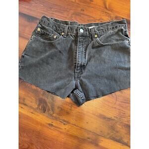 Womens Vintage Levi s 550 Black Jean Shorts Size 32 - 3 Inch Inseam